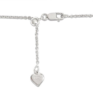 Aloha Heart Necklace in Sterling Silver - 24mm