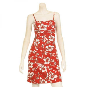 Classic Hibiscus Pareo Short Strap Dress