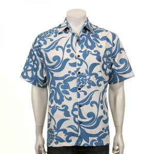 Pineapple Pareo Open Collar Kala Kloth™ Men's Aloha Shirt~King Size