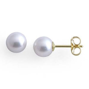 Maui Divers Jewelry Akoya Pearl Earrings in 14K Yellow Gold