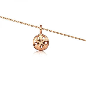 Rose Silver Sand Dollar Anklet 10"