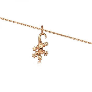 Rose Silver Gecko Anklet 9"