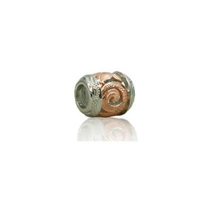 Sterling Silver Hawaiian Rose Cut-in Scroll Bead