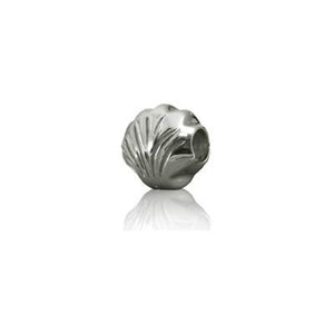 Sterling Silver Hawaiian Rhodium Shell Bead