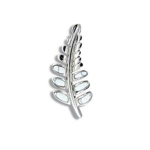 Sterling Silver Hawaiian White Turquoise Fern Leaf Pendant