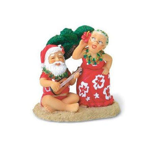 Santa Ukulele & Dancing Mrs. Claus Ornament-13032