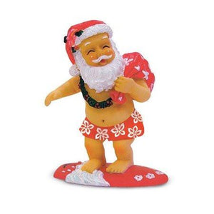 Surfing Santa Ornament-13089