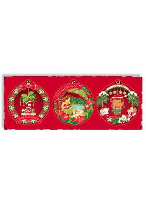 Mini Festive Holiday Metal Die-Cut Ornament Set - 13237