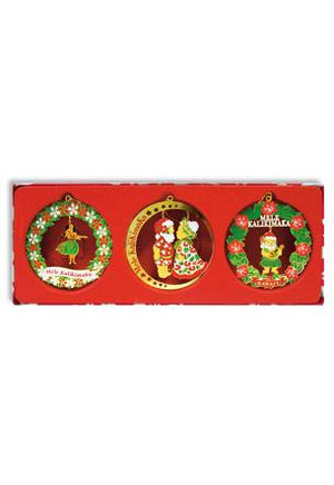 Mini Hawaiian Christmas Celebration Metal Die-Cut Ornament Set - 13263