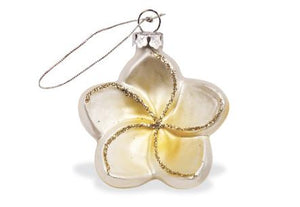 Plumeria Glass Ornament - 13933