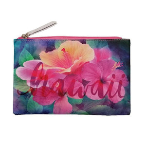 Hawaiian Hibiscus Pouch Bag - Large