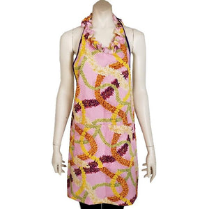 Aloha Print Kitchen Apron - New Floral Lei Pink