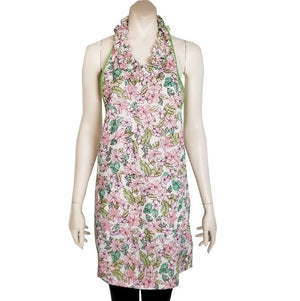 Aloha Print Kitchen Apron - Light Pink Flowers