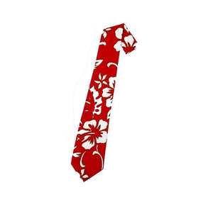 Hilo Hattie Hibiscus Pareo Necktie - Red