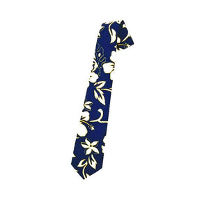 Hilo Hattie Hibiscus Pareo Necktie - Blue