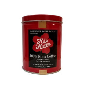 Hilo Hattie Private Label 100% Kona Estate Coffee 7oz - Gourmet Dark Roast - Red