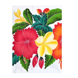 HALEIWA SARONG #8 - Hibiscus & Plumeria