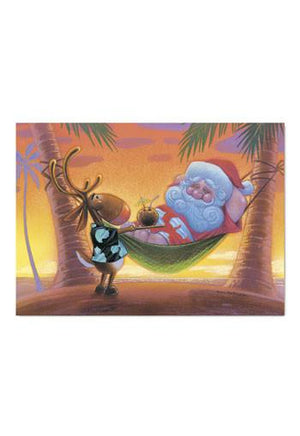 Santa on Vacation Boxed Christmas Cards, 12pk - 42931