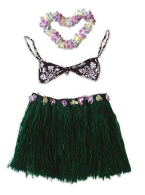 HULA SKIRT SET - GREEN