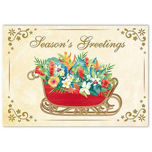 BOXED CHRISTMAS CARDS DELUXE - SLEIGH OF ALOHA - 62877