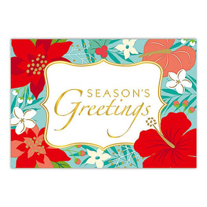 BOXED CHRISTMAS CARDS DELUXE – FLORAL HOLIDAY - 62883