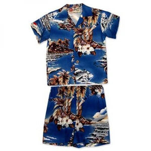 Blue Hawaii Boy's Cabana Set