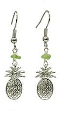 Pineapple Peridot Chip Earrings