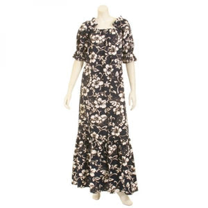 Classic Hibiscus Pareo Lorraine Long Muu~Queen Size