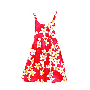 Toddler Girl's Elastic Strap Plumeria Sundress ~ Pink