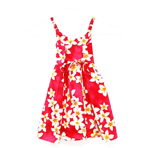 Toddler Girl's Elastic Strap Plumeria Sundress ~ Pink