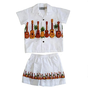 Ukulele Boy's Cabana Set ~ White