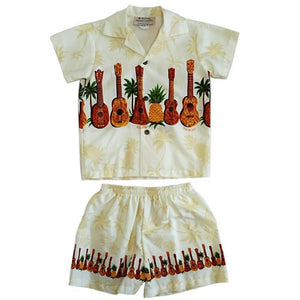 Ukulele Boy's Cabana Set ~ Beige