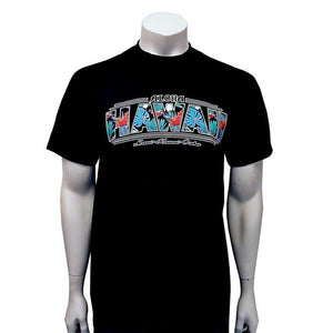 Aloha Hawaii Tee Black - HA 104-3