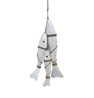 3 Fish Garland Hanging Decoration - White