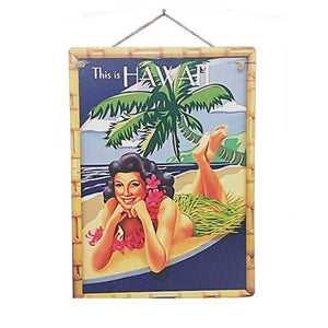 This is Hawaii Vintage Print Hanging Wall Art - 16x12