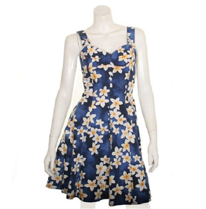 Mini Plumeria Sundress (24606) ~ Blue