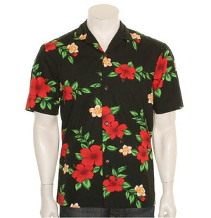 Men's Red Hibiscus Aloha Shirt