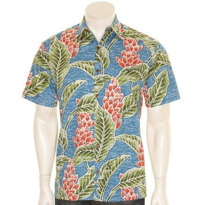 519 Ginger Men's Aloha Shirt  - Blue