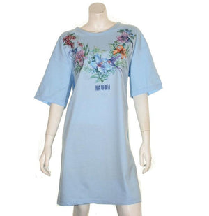 Flower and Bird  Beach Cover Up(BCU HW 7-6) ~ Light Blue