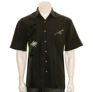 Bamboo Cay "Flying Bamboo Black" - Men's Aloha Shirt (WB2006D))