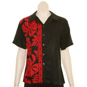 Prince Kuhio Women's  Blouse ~ Black/Red