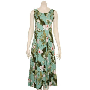 Sylvia Sleeveless Back Tie Long Dress(TS033) ~ Green