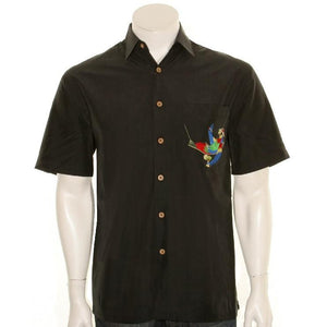 Bamboo Cay "Always Five O'Clock" - Men's Aloha Shirt (WB5000-BLK) - Black