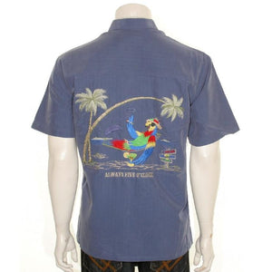 Bamboo Cay "Always Five O'Clock" - Men's Aloha Shirt (WB5000-INF) - Infra Blue