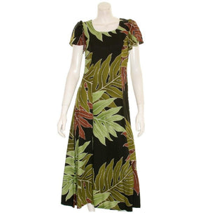 Brown"Kimi"2 Tulip Sleeve Ladies Rayon Dress