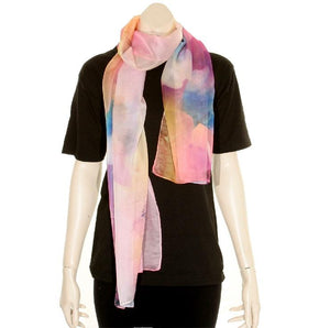 Hilo Hattie Aloha Print Scarf - Water Color