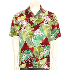 Hilo Hattie "Mai'a" Rayon Aloha Shirt (10104) - Burgundy