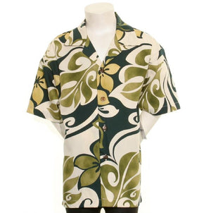 Hilo Hattie Hibiscus Big Boy's Aloha Shirt - Green