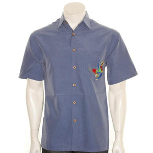 Bamboo Cay "Always Five O'Clock" - Men's Aloha Shirt (WB5000-INF) - Infra Blue