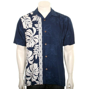 Prince Kuhio Men's Aloha Shirt ~ Navy